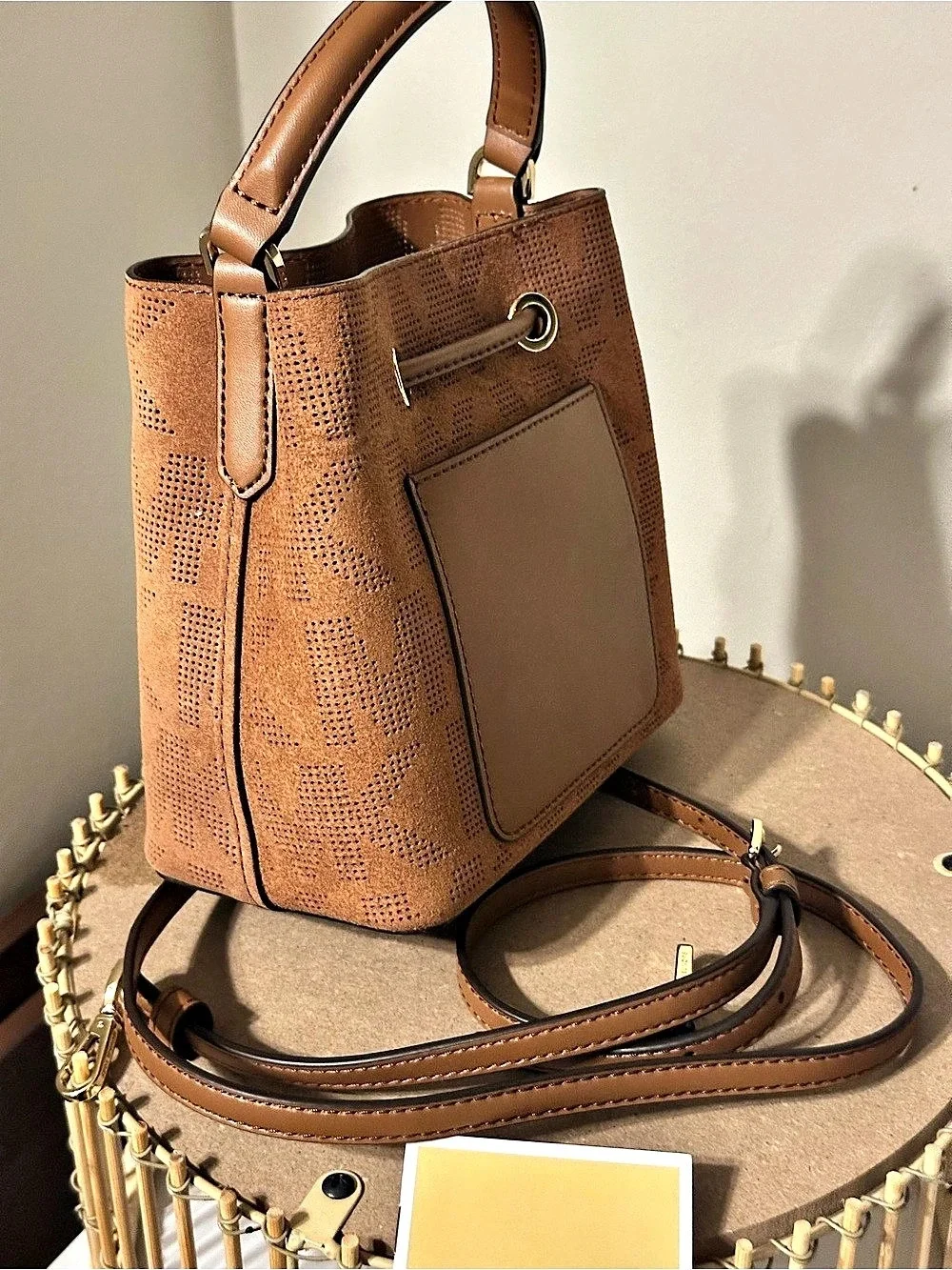Michael Kors Brown Geometric Shoulder Bag Like New